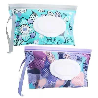 Snap-Strap Reusable Tissue Box Cosmetic Pouch Wet Wipes Bag Baby Wipe Dispenser • $8.11