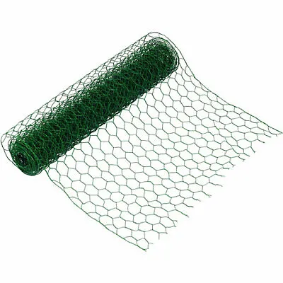 £12.99 • Buy Green PVC Coated Wire Netting Chicken Rabbit Poultry Pet Pens Runs Cages Fencing