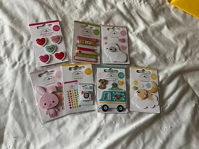 7 NIP ALL Doodlebug Designs No Doubles Doodles Cardstock Stickers Easter Baby!!! • $2.25