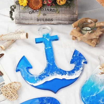 $12.89 • Buy 1pc Anchor Silicone Casting Molds Tray Ocean Coaster Mold Resin Crafts Making Su