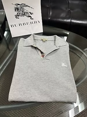 Mens Burberry Logo Short Sleeve Polo Shirt..Size M (SLIM) AUTH..Classic-$260! • $79.99