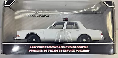 Motormax 1986 Dodge Diplomat Police Car Diecast 1/24 Undecorated New • $85.99