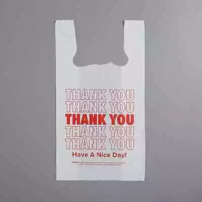 Thank You T Shirt Plastic Bags - Shopping Bags -1/6 Size & 1/8 Size. • $7.77