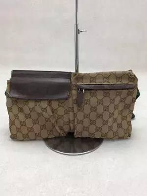 GUCCI Waist Bag  GG Canvas BRW Canvas • $201.60