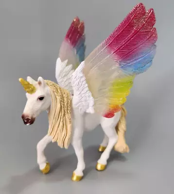 Schleich Winged Rainbow Pegasus Unicorn Horse Plastic Figure • £6.99