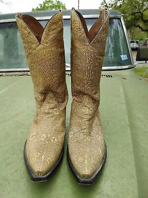 VTG LONGHORN 100% NATURAL RINGTAIL LIZARD RARE EXOTIC WESTERN BOOTS Sz 12D • $999.99