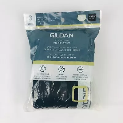 Gildan Men's Cotton Mid-Rise Briefs 3 Pack Size 3XL • $12.95