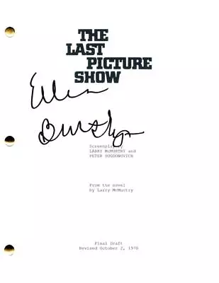 Ellen Burstyn Signed Autograph The Last Picture Show Movie Script Screenplay • $249.99