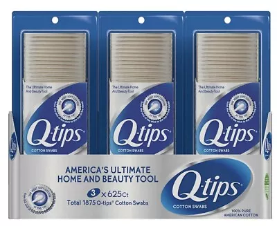 Q-Tips Cotton Swabs 3 Pack. 1875 Count • $26.95