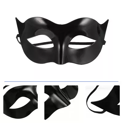 Black Venetian Mask Dress Clothes For Men Masquarade Party Ghost • £4.99