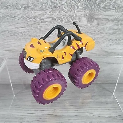 Stripes Blaze And The Monster Machines DieCast Race Car Purple Wheels • £9.99