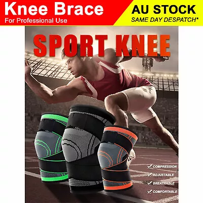 3D Knee Leg Brace Support Compression Sleeve Breathable Sports Jogging Running • $7.19