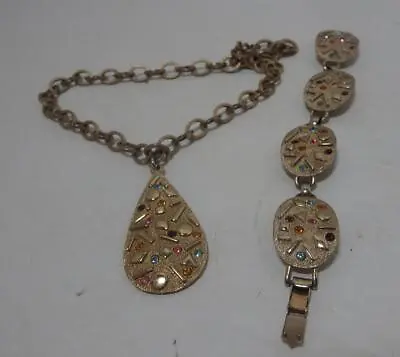 Vintage Costume Jewelry Sarah Coventry 1959 SULTANA Rhinestone Necklace Set • $34.99