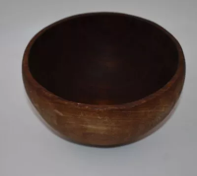 Vintage Wood Wooden Carved Dough/salad Bowl - Fine Grain Pattern - Nice Size • $0.99