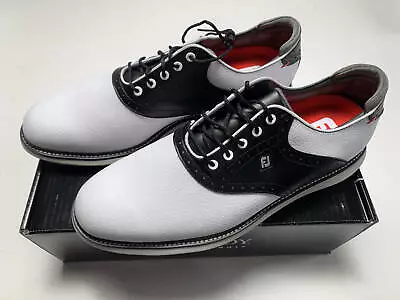 FootJoy FJ Traditions Golf Shoes White Black Men's SZ 13 (57924) • $119.99