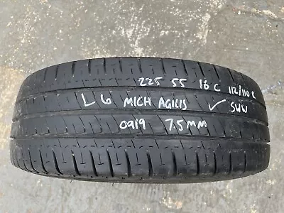 1x 225 55 16 C Michelin Agilis Tyre 112/110R 7.5mm DOT 0919  Van • $46.86