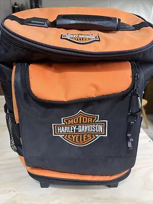 HARLEY DAVIDSON INSULATED ROLLING COOLER BACKPACK TRAVEL BAG *read • $16