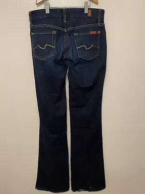 7 For All Mankind Kimmie Boot Cut Dark Wash Denim Jeans Women's Size 26 • $22.97