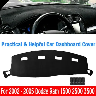 $15.19 • Buy For Dodge Ram 1500 2500 3500 2002 - 2005 Dash Cover Mat Dash-mat Black 2003