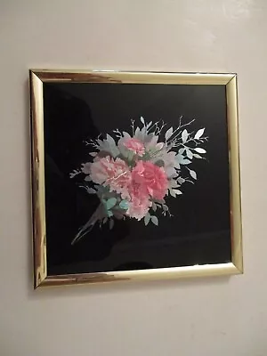 Vintage 6 X6  Kafka IndustriesLTD Metallic Etched Foil Art Floral Bouquet #1075 • $10.99