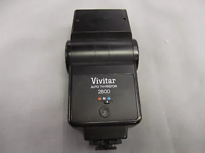 Vivitar 2800-D AUTO THYRISTOR ELECTRONIC BOUNCE FLASH FITS CANON/NIKON/RICOH • $17.99