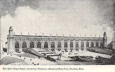 Postcard New Steel Grandstand Minnesota State Fair Hamline MN C1908 • $3.63