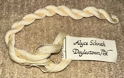 Vintage Alyce Schroth Hand Dyed Spun Silk 20yds Lt. Yellow Embroidery Floss • $9.97