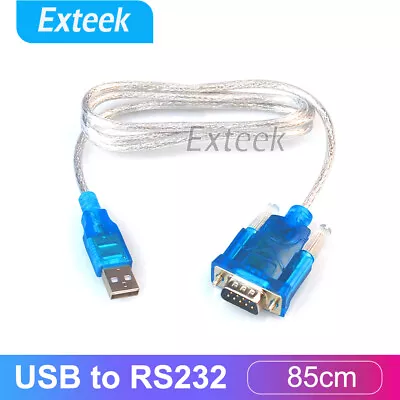 USB To 9-pin DB9 RS232 Serial Cable Adapter Converter Win10 Win8 Win7 32/64bit • $6.40