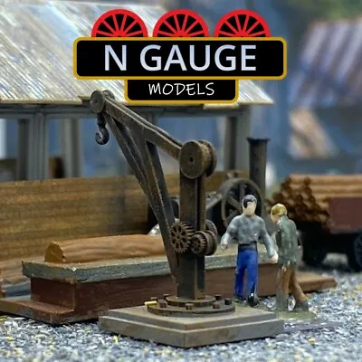 N Scale Gauge 1 Ton Yard Goods Crane 1:148 Dockyard Mechanical Steam 1:160 • £5.99
