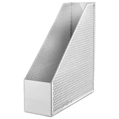 Artistic Urban Collection Punched Metal Magazine File 3 1/2 X 10 X 11 1/2 White • $35.89