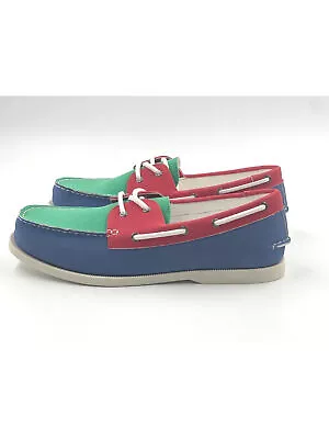 CLUBROOM Mens Green Color Block Comfort Elliot Round Toe Lace-Up Boat Shoes 8 M • $14.99