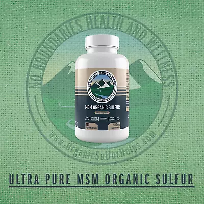 500mg MSM Organic Sulfur Capsules By No Boundaries Health And Wellness – 180 ... • $29.68