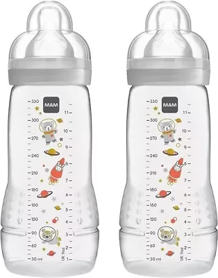 MAM Easy Active 2nd Age Bottle 330ml - 6+ Months - X-Flow Teat Ultra-Fast - • £15.24