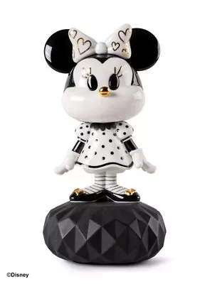Lladro Minnie Mouse Black And White Figurine 1009707.new In Box • $819.99