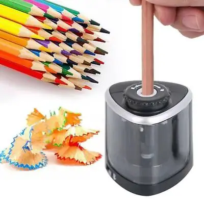 Electric Pencil Sharpener Automatic Desktop Pencil Sharpener Cutter Stationery • £8.49
