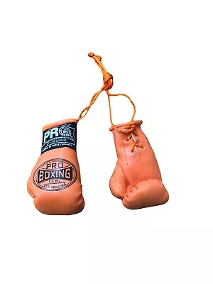 💥 Orange Mini Boxing Gloves Hanging🐯 Rearview Mirror Car Hanging Key Chain🐯 • $14.99