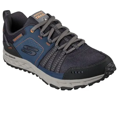 Skechers ESCAPE PLAN HIKING SHOE - MEN'S  Navy/Orange NEW In BOX Size 9.5 • $50