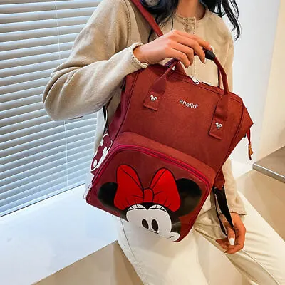 Woman Lady Girl Disney Minnie Mouse Backpack Shoulder Bag Messenger Bag Hand Bag • £25.18