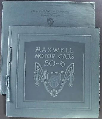 1914-1915 Maxwell 50-6 Touring Motor Car Catalog +Envelope Excellent Original • $199.96