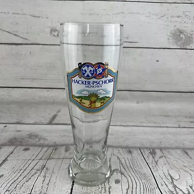 Hacker-Pschorr Munchen Beer .5L Glass Stein - Great Barley Graphic - Collectible • $12