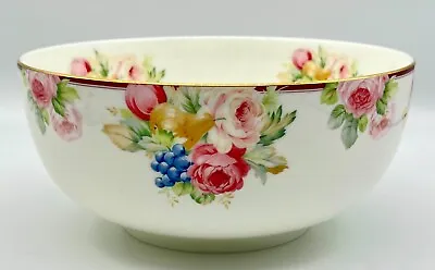 Lovely Mikasa Rosemead 8  Vegetable Bowl Pink Cottage Roses Fruit Exclnt Cond • $24.99