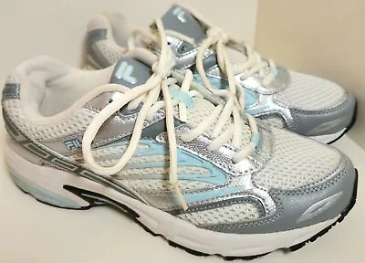 Fila Sneakers White Blue Grey Mesh Women's Running Shoe Size 8.5  • $25