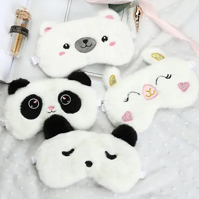 Eye Cover Kids Travel Face Adult Blindfold Sleep Mask Animal Sleeping Mask Cute • $7.59