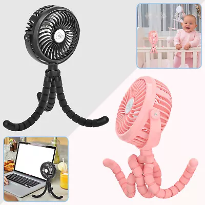 Portable Handheld Mini Cooling Fan With Flexible Tripod Clip On Desk/Stroller  • $16.19