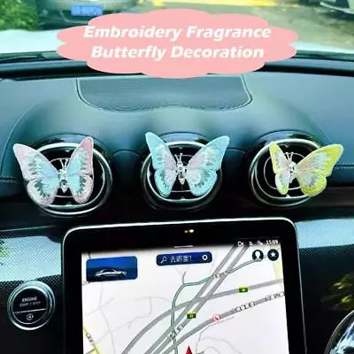 Air Vent Butterfly Fluttering-Trinket For Car Center Console Refreshing-Ornament • £2.02