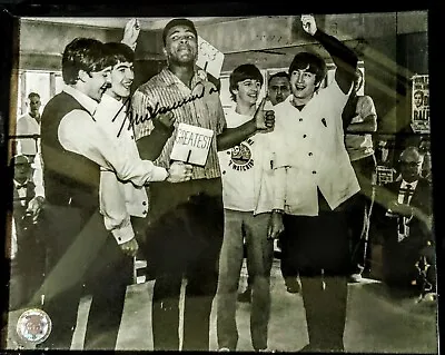 Original Muhammad Ali Signed 8x10 Photo With The Beatles 1964 W/COA & Framed • $599