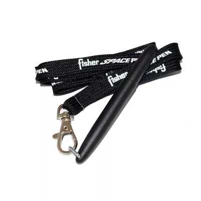 Fisher Space Pen Bullet Ballpoint Ball Pen With Lanyard Neck Strap - BLACK • £43.95