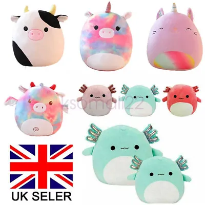 Squishmallows Plush Toy Axolotl Super Soft Doll Pillow Stuffed Cushion Gift 35cm • £11.89