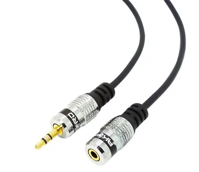 AKORD 3.5mm To 3.5mm Gold-Plated Connectors Headphone Extension Cable (1 Metre) • £2.49