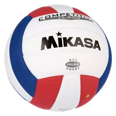 Mikasa VSL215 Competitive Class Indoor/Outdoor Volleyball Red/White/Blue • $23.68